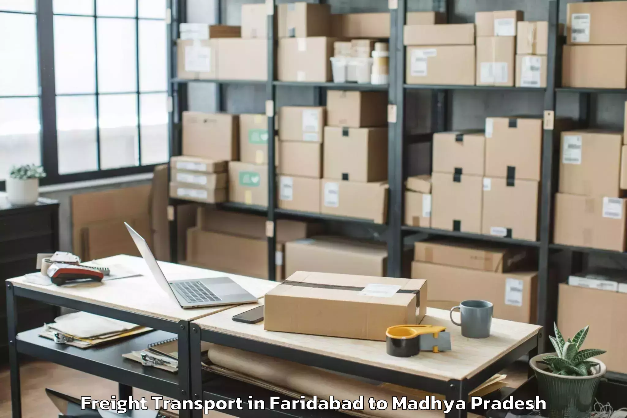 Faridabad to Dewas Freight Transport Booking